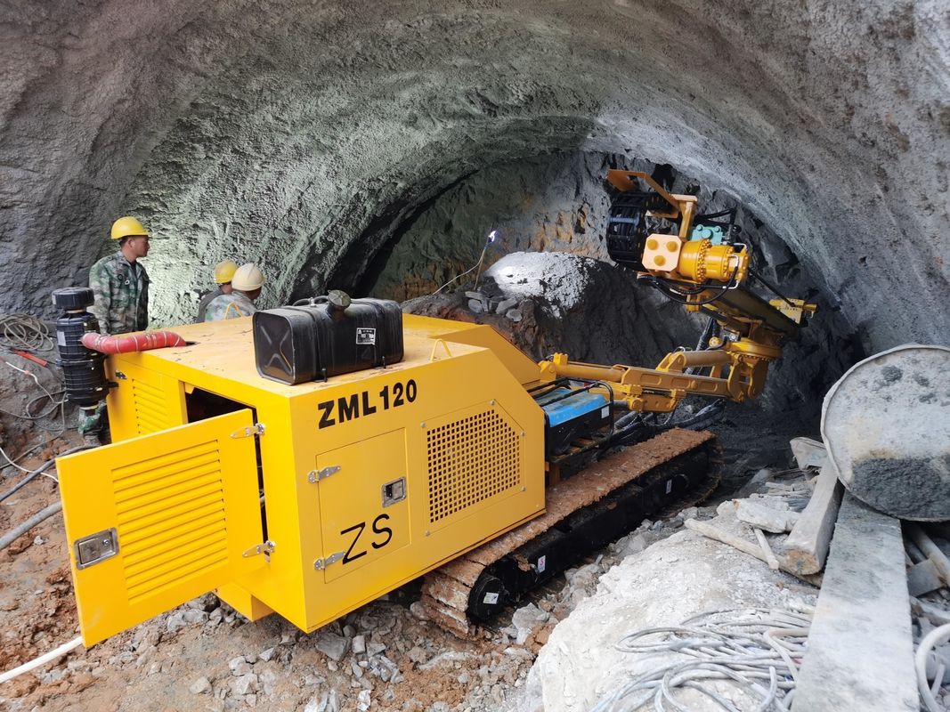 Perforación rotativa de percusión Construcción de túneles Tipo de rastreador Excavadora de roca multifuncional